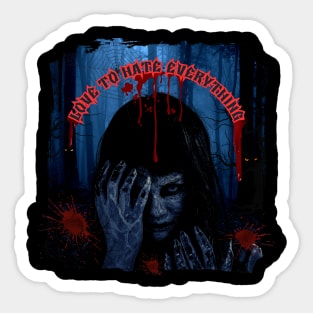 Love to Hate Everything - Scery Forest Sticker